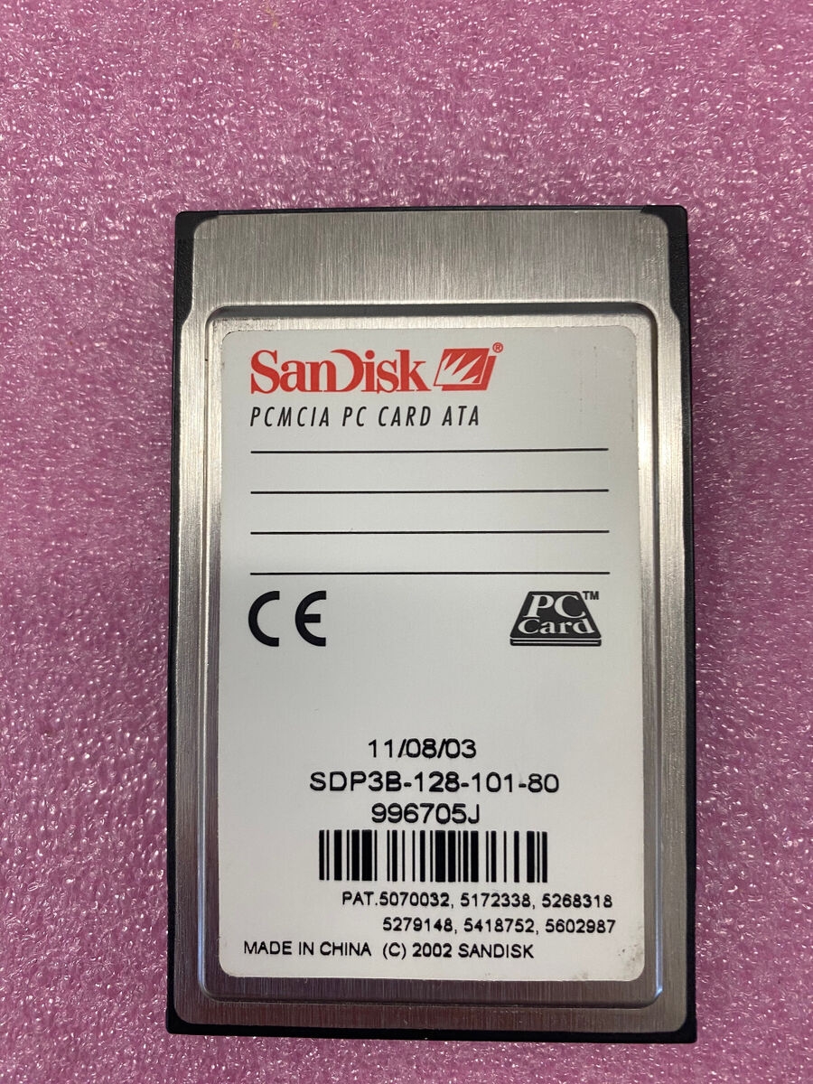 128MB FLASHDISK FLASH CARD PCMCIA PC CARD ATA SANDISK P N SDP3B 128 101 80 128MB FLASHDISK FLASH CARD PCMCIA PC CARD ATA SANDISK P N SDP3B 128 101 80