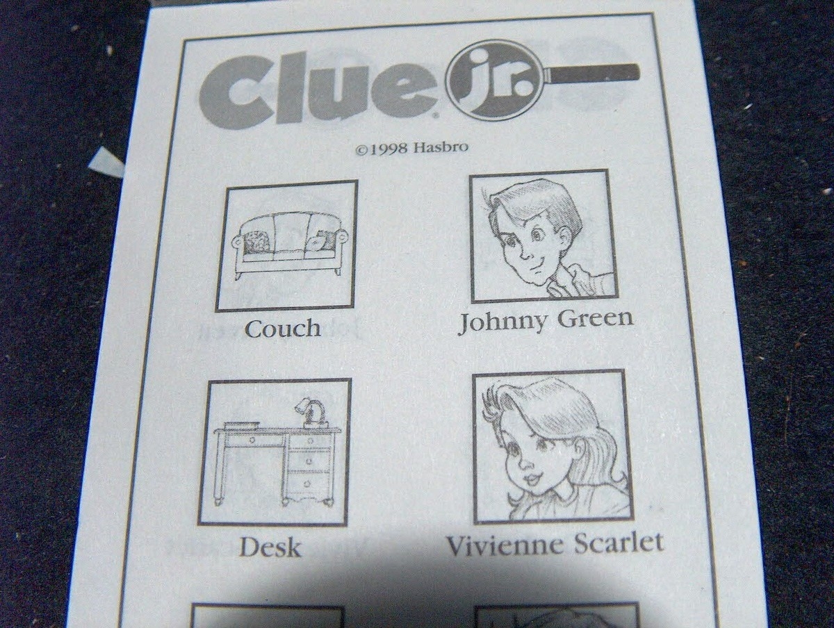 Printable Clue Jr Score Sheets