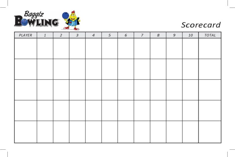 36 Printable Bowling Score Sheet Templates u0026 Examples 