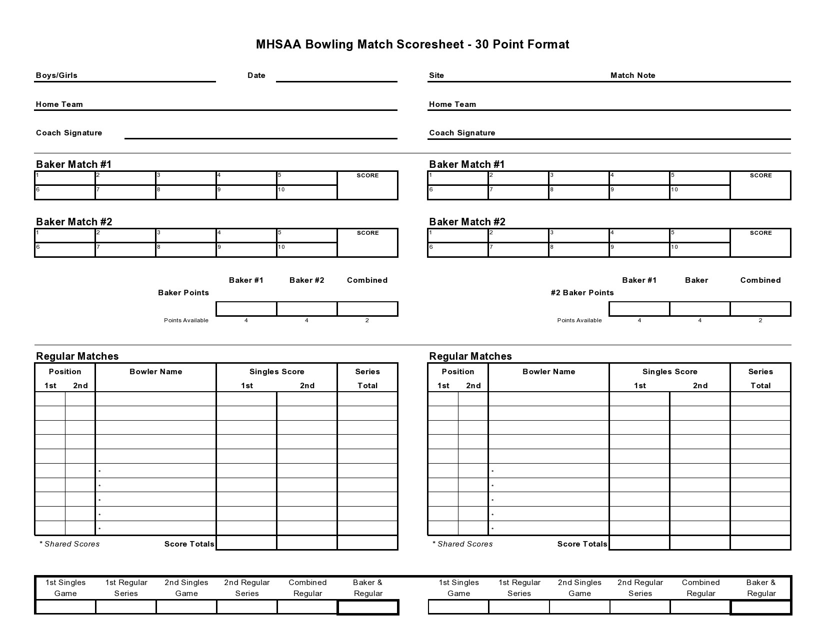 36 Printable Bowling Score Sheet Templates u0026 Examples 
