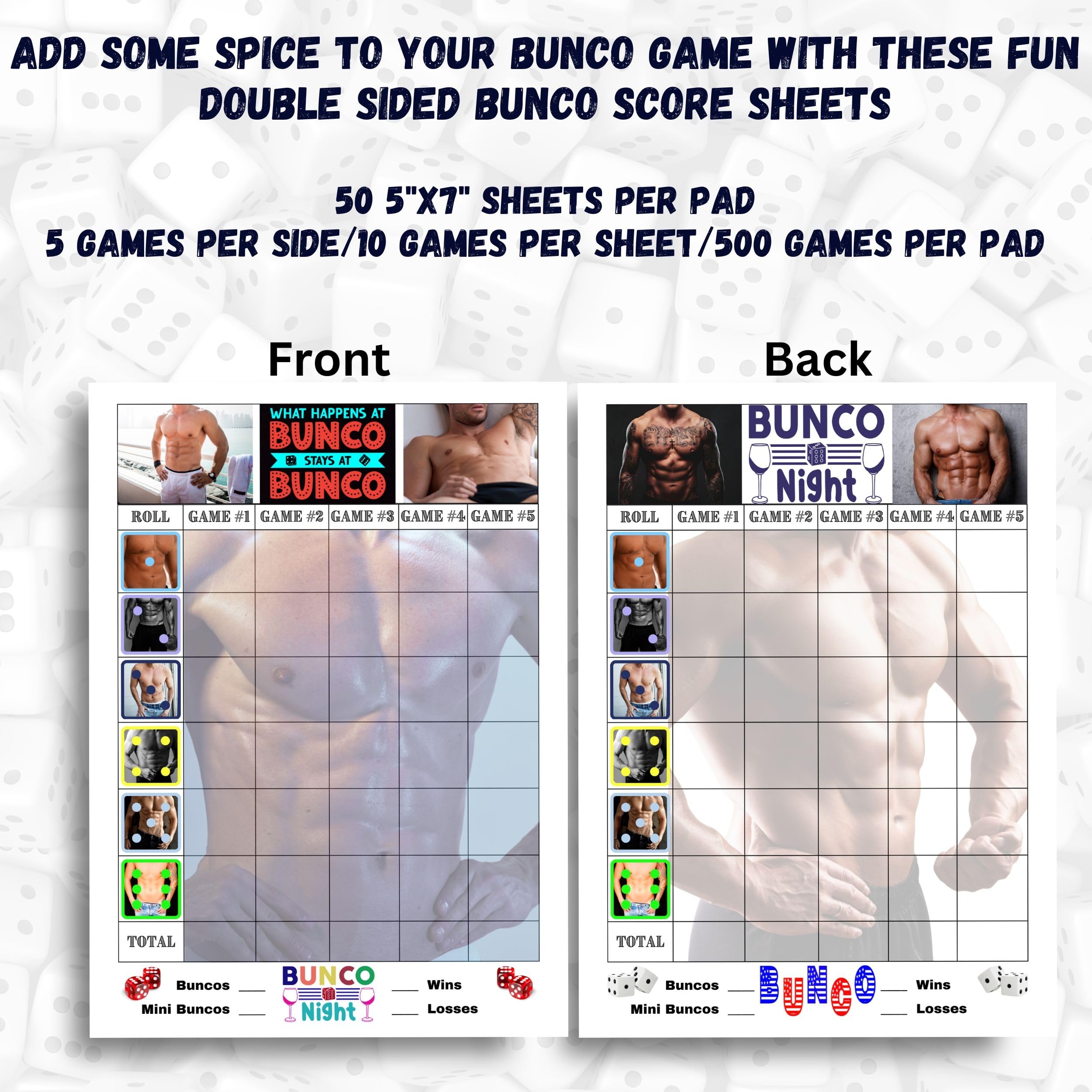 Amazon Funny Bunco Score Sheets Sexy Shirtless Men Score Amazon Funny Bunco Score Sheets Sexy Shirtless Men Score