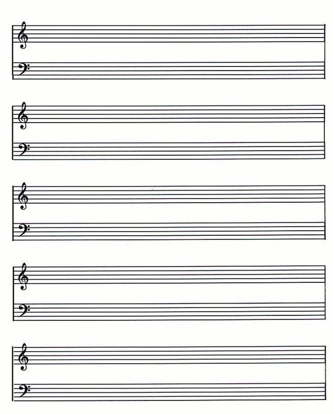 Blank Score Template Etsy