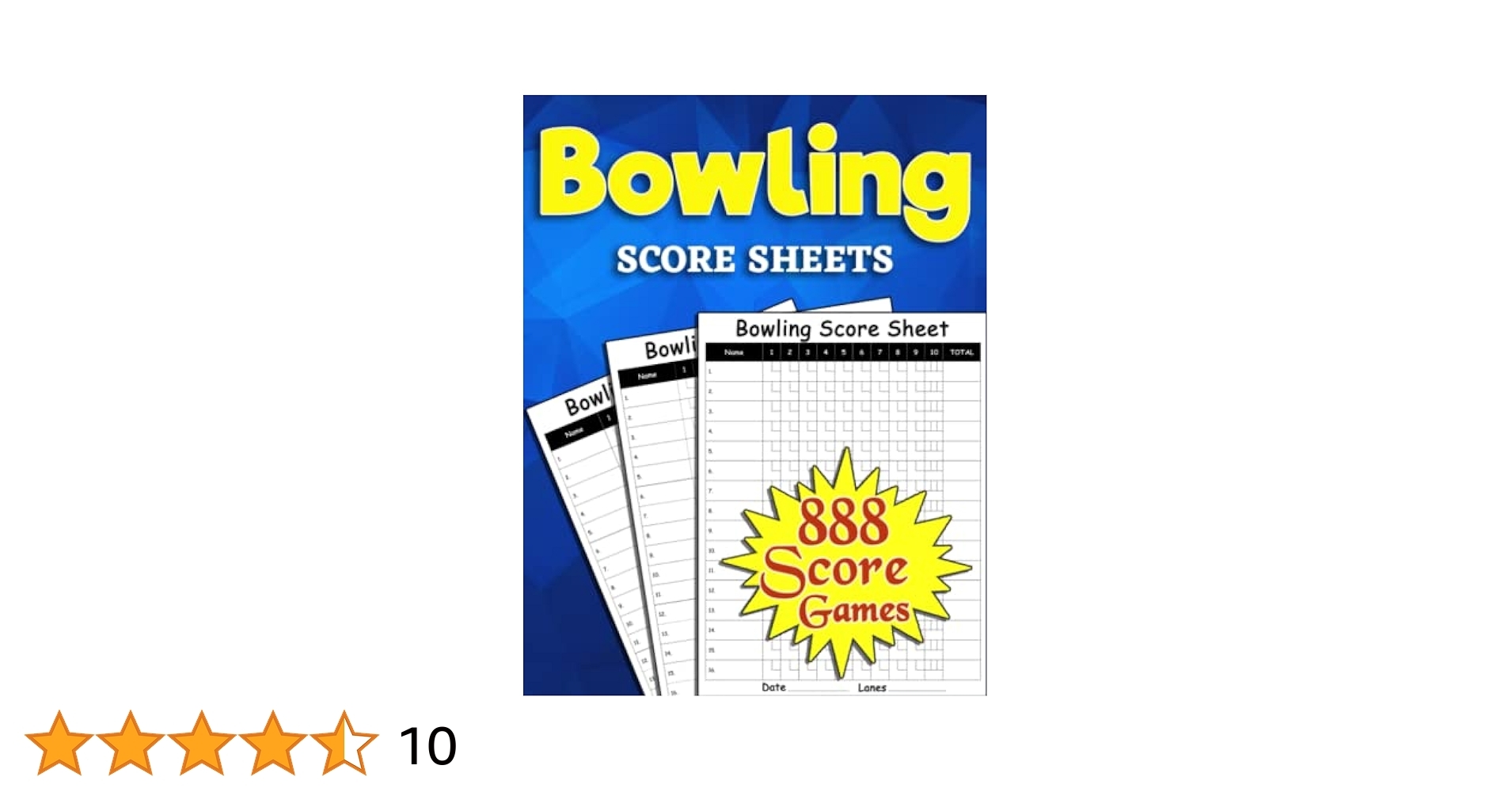 Bowling 289 Score Sheet Bowling 289 Score Sheet