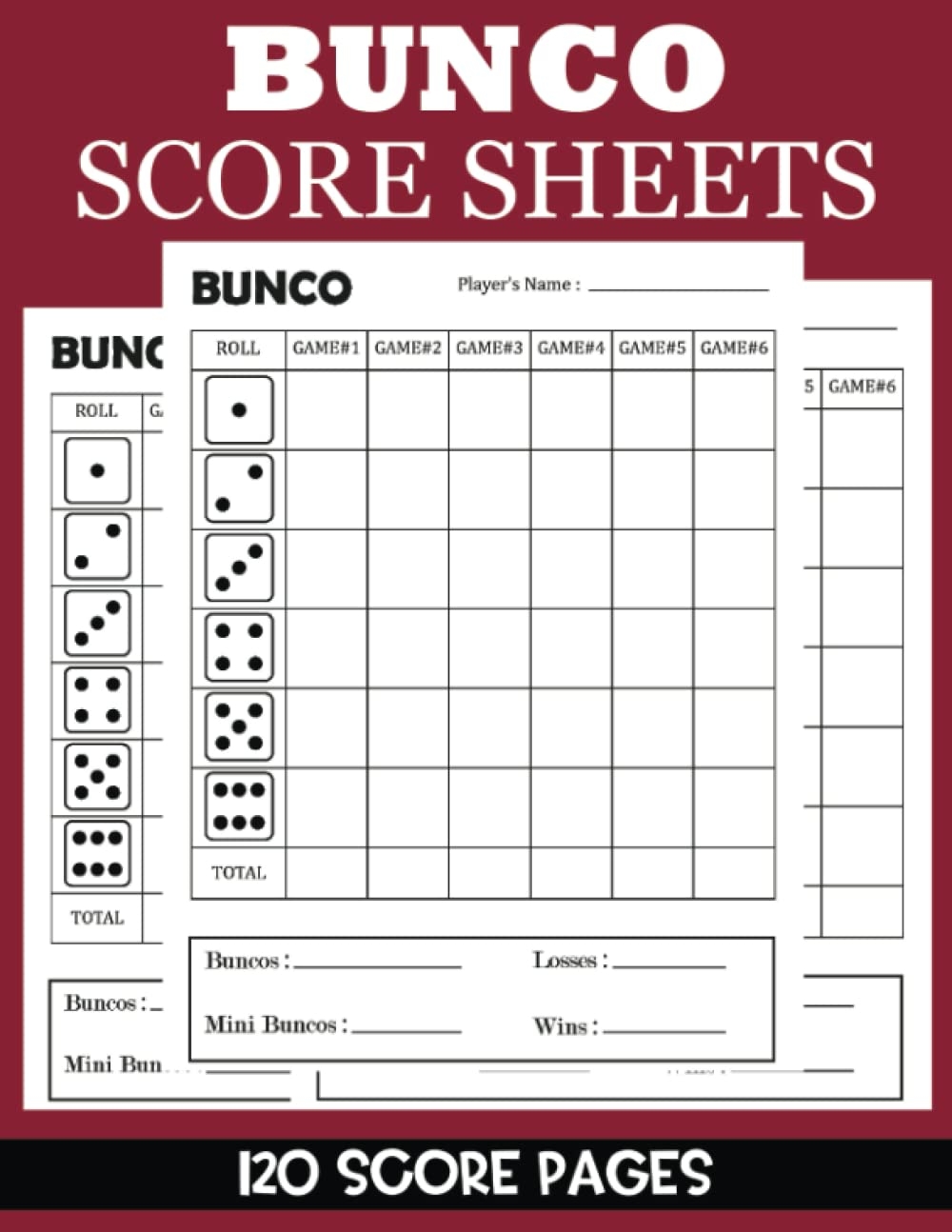 Bunco Score Sheets 3 Games