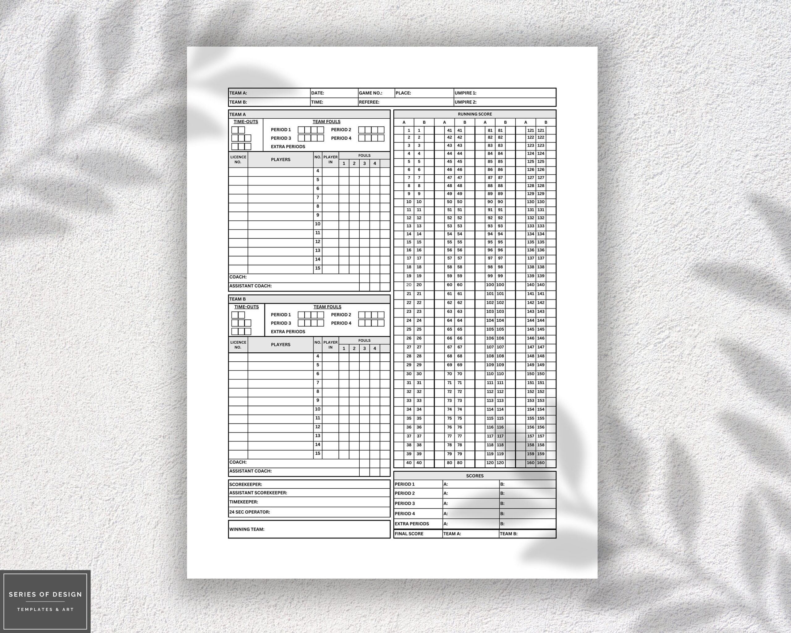 Buy Basketball Scoresheets Keep Track Of Every Game Printable PDF Online In India Etsy