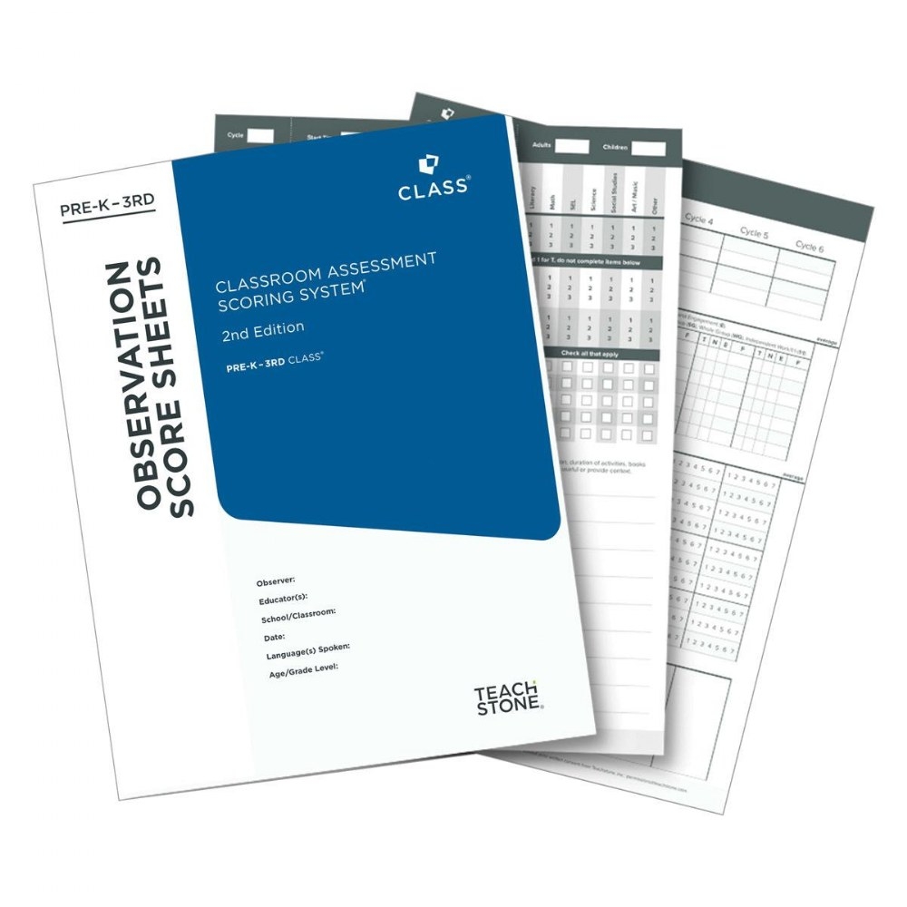 CLASS 2nd Edition Observation Score Sheets Pre K 3rd