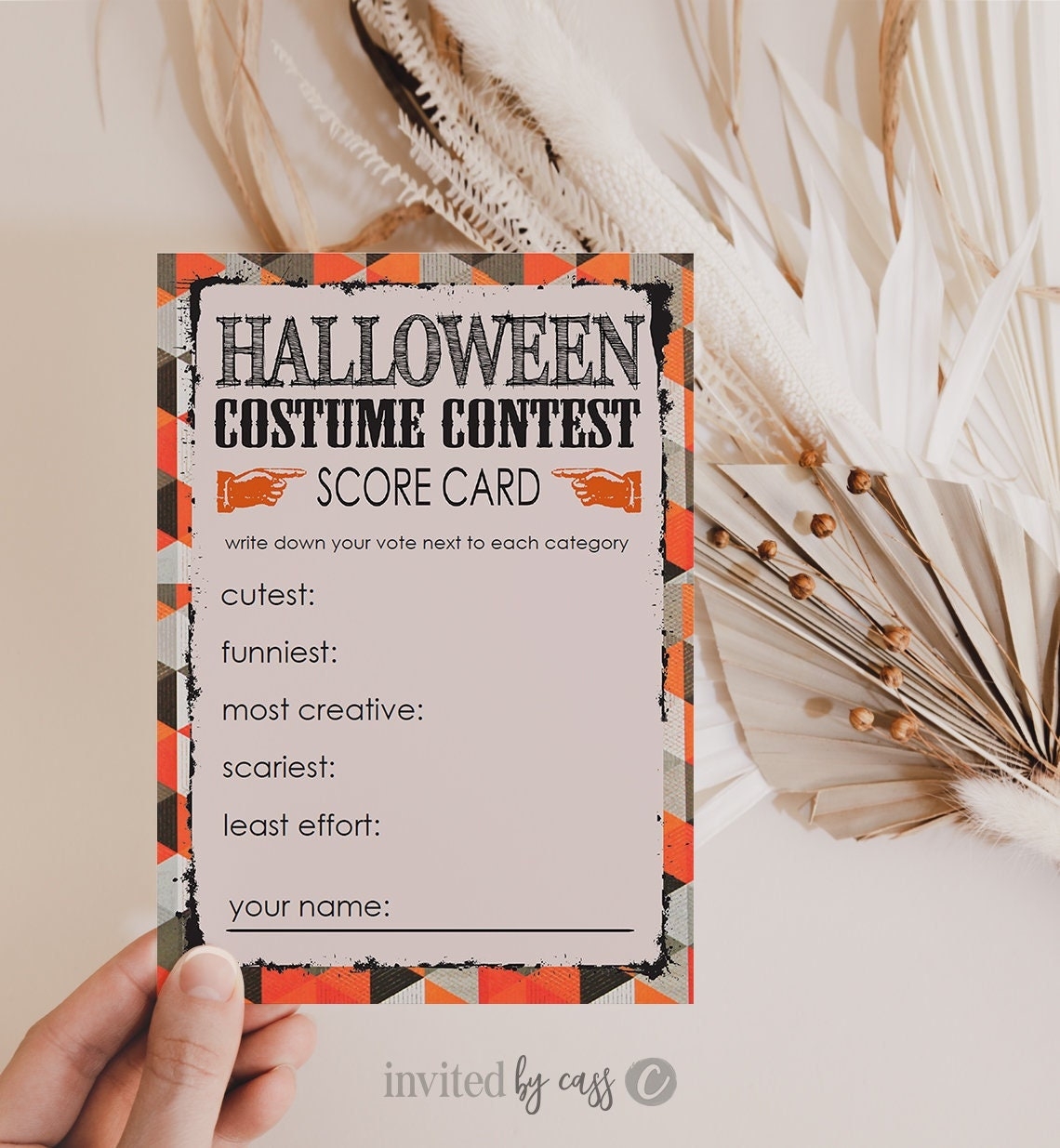Costume Contest Score Sheet Etsy