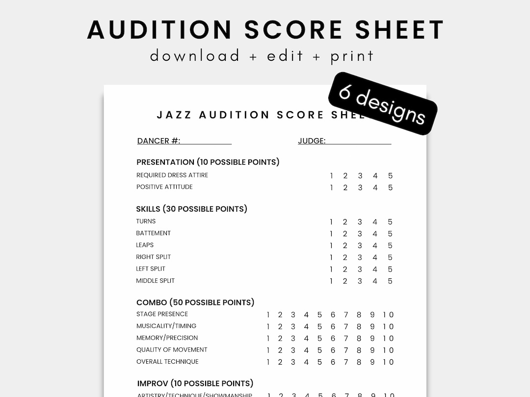 Dance Audition Score Sheet Dance Team Score Sheet Dance Competition Team Score Sheet Judge Sheet Etsy Dance Audition Score Sheet Dance Team Score Sheet Dance Competition Team Score Sheet Judge Sheet Etsy