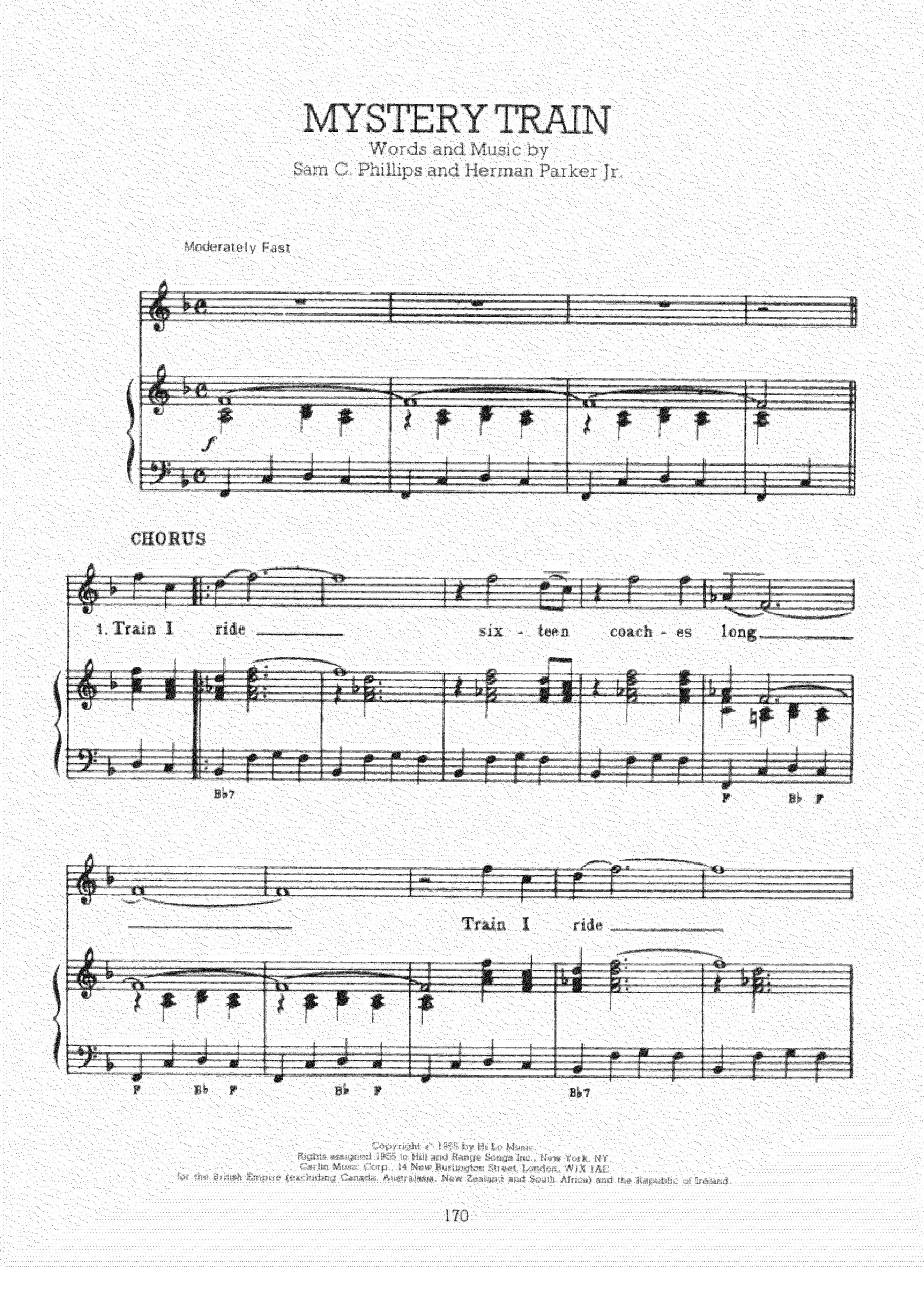  Elvis Presley Mystery Train Sheet Music Pdf Free Score 