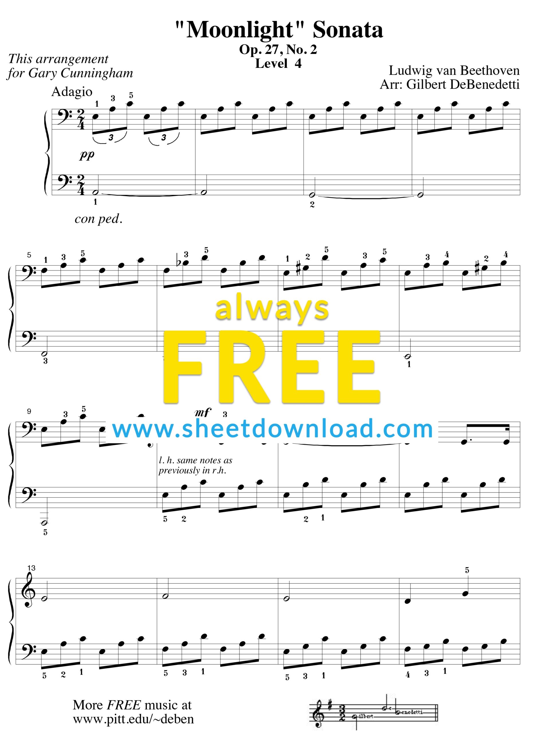 Free Piano Sheet Music To Download And Print High Quality PDFs Sheetdownload