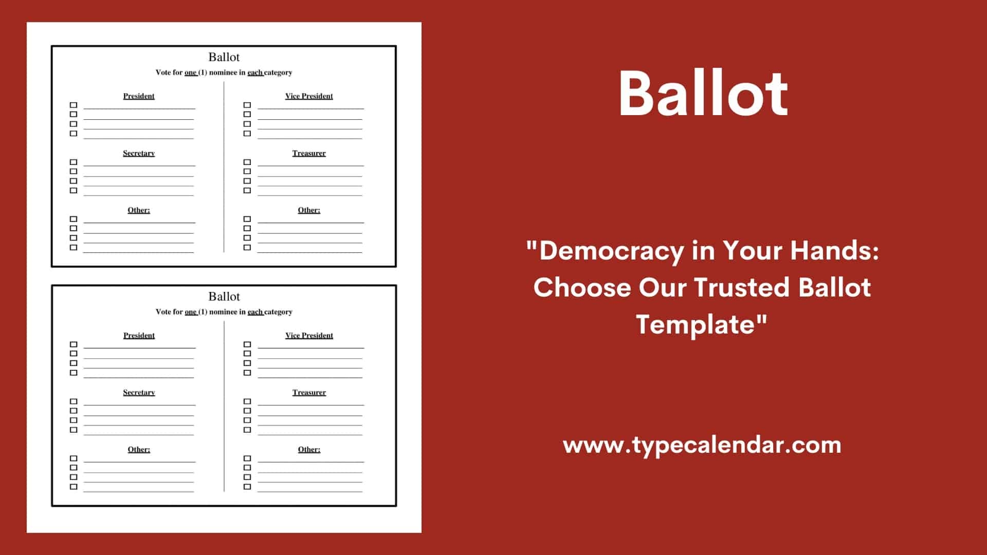Free Printable Ballot Templates Word PDF Sample Voting Free Printable Ballot Templates Word PDF Sample Voting