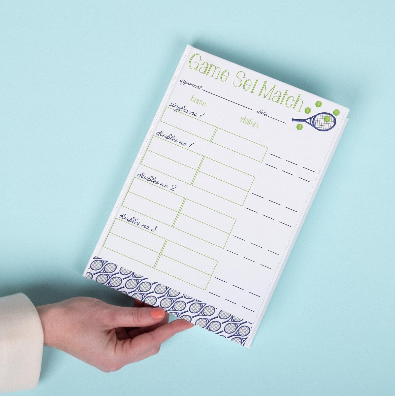 Printable Tennis Match Score Sheet