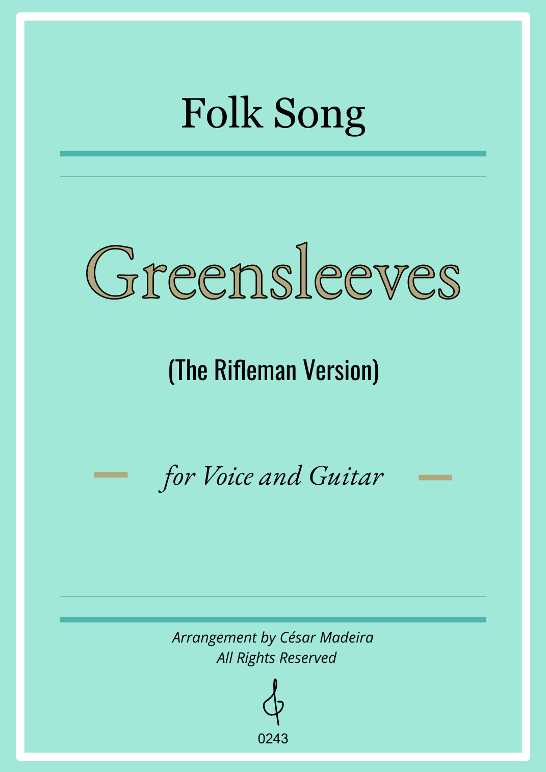 Greensleeves Voice And Guitar Full Score arr C sar Madeira By Traditional Sheet Music For Piano Vocal U0026 Guitar Chords At Sheet Music Direct