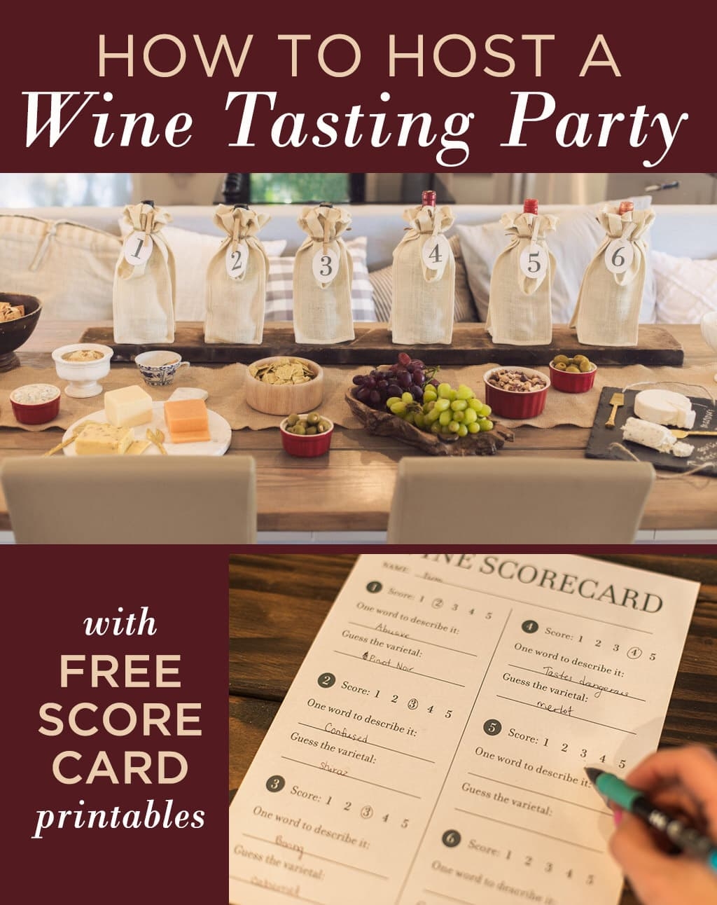 Wine Tasting Score Sheet Free