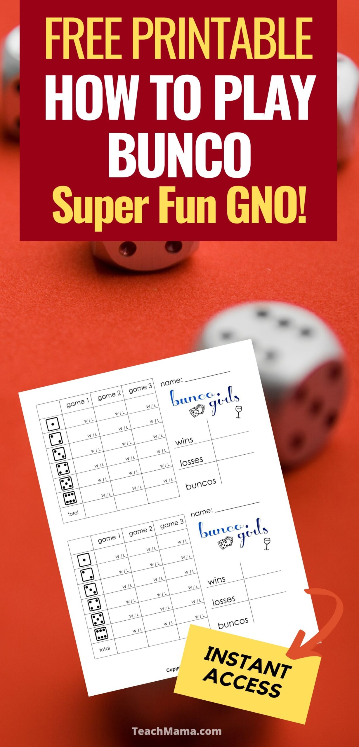 How To Play Bunco Super Fun GNO Girls Night Out Teach Mama How To Play Bunco Super Fun GNO Girls Night Out Teach Mama