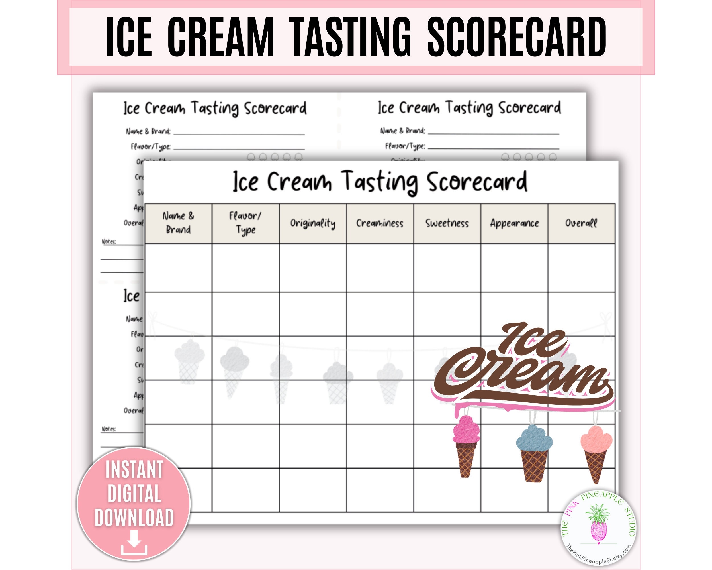 Taste Testing Score Sheet