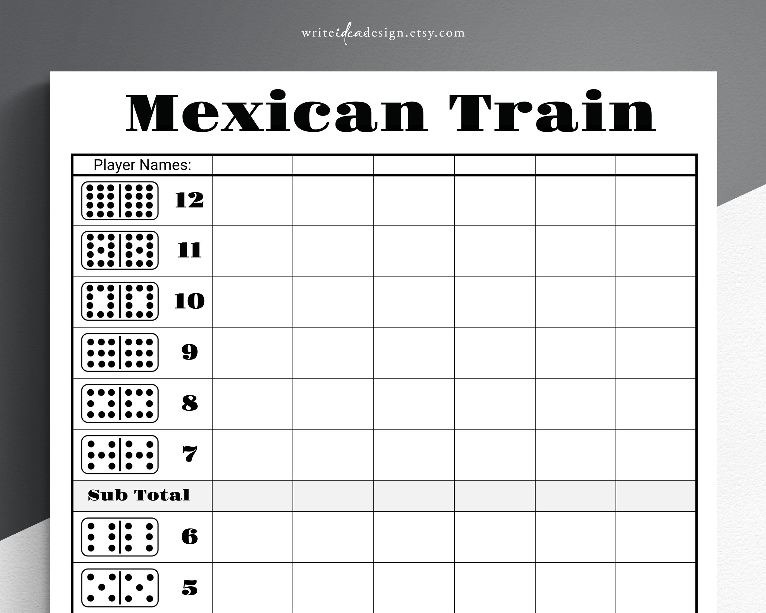 Mexican Train Score Card Dominos Score Sheet Mexican Train Score Sheet Domino Game Dominos Score Pad Etsy Mexican Train Score Card Dominos Score Sheet Mexican Train Score Sheet Domino Game Dominos Score Pad Etsy
