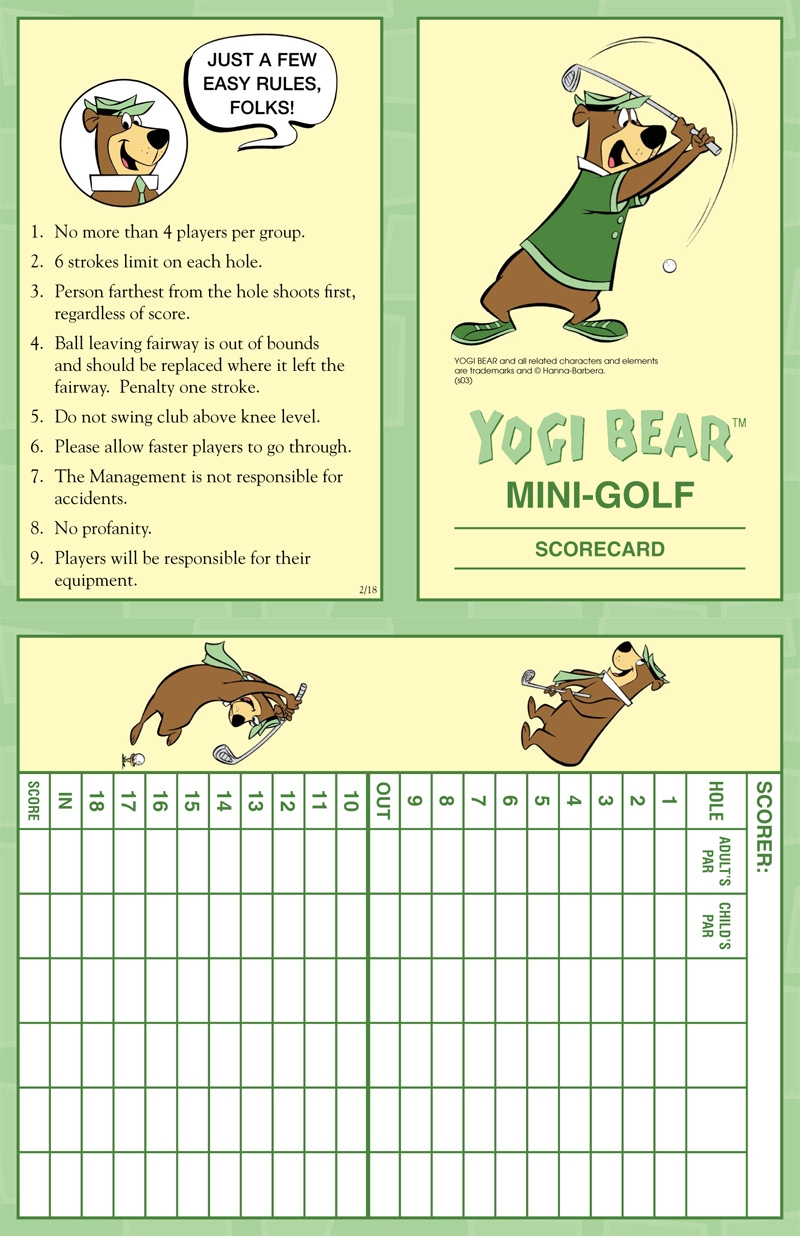 Mini Golf Score Sheet Printable