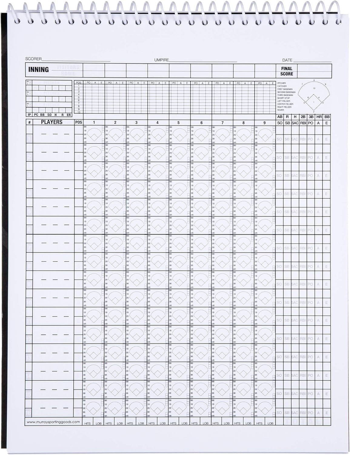 Murray Sporting Goods Baseball Softball Scorebook Malta Ubuy