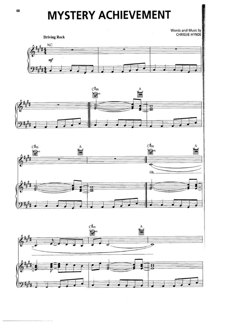  Pretenders Mystery Achievement Sheet Music Pdf Free Score 