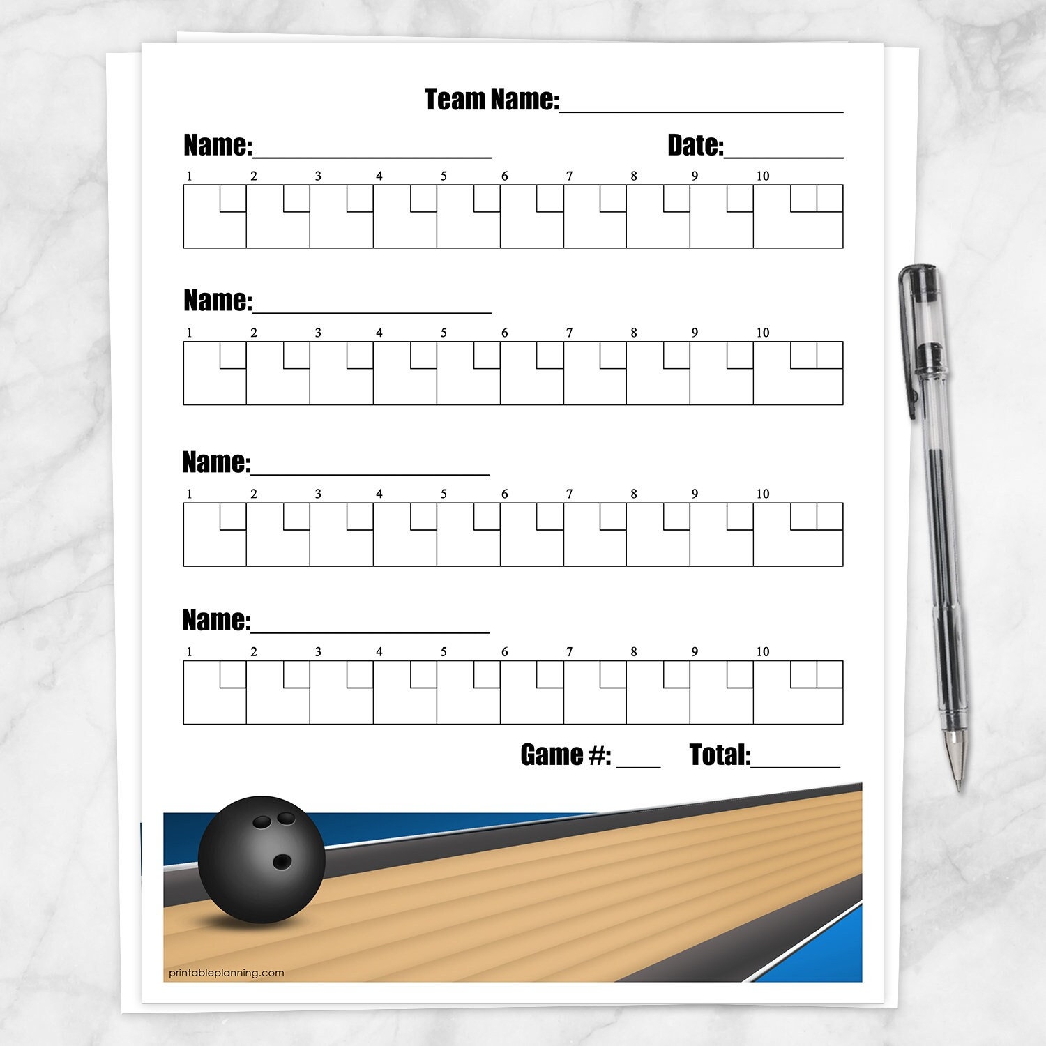 Bowling Score Sheets Printable Free
