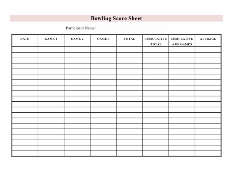 Printable Shanghai Card Game Score Sheet