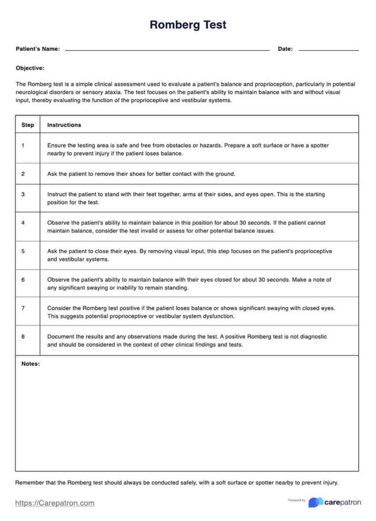 Romberg Test U0026 Example Free PDF Download