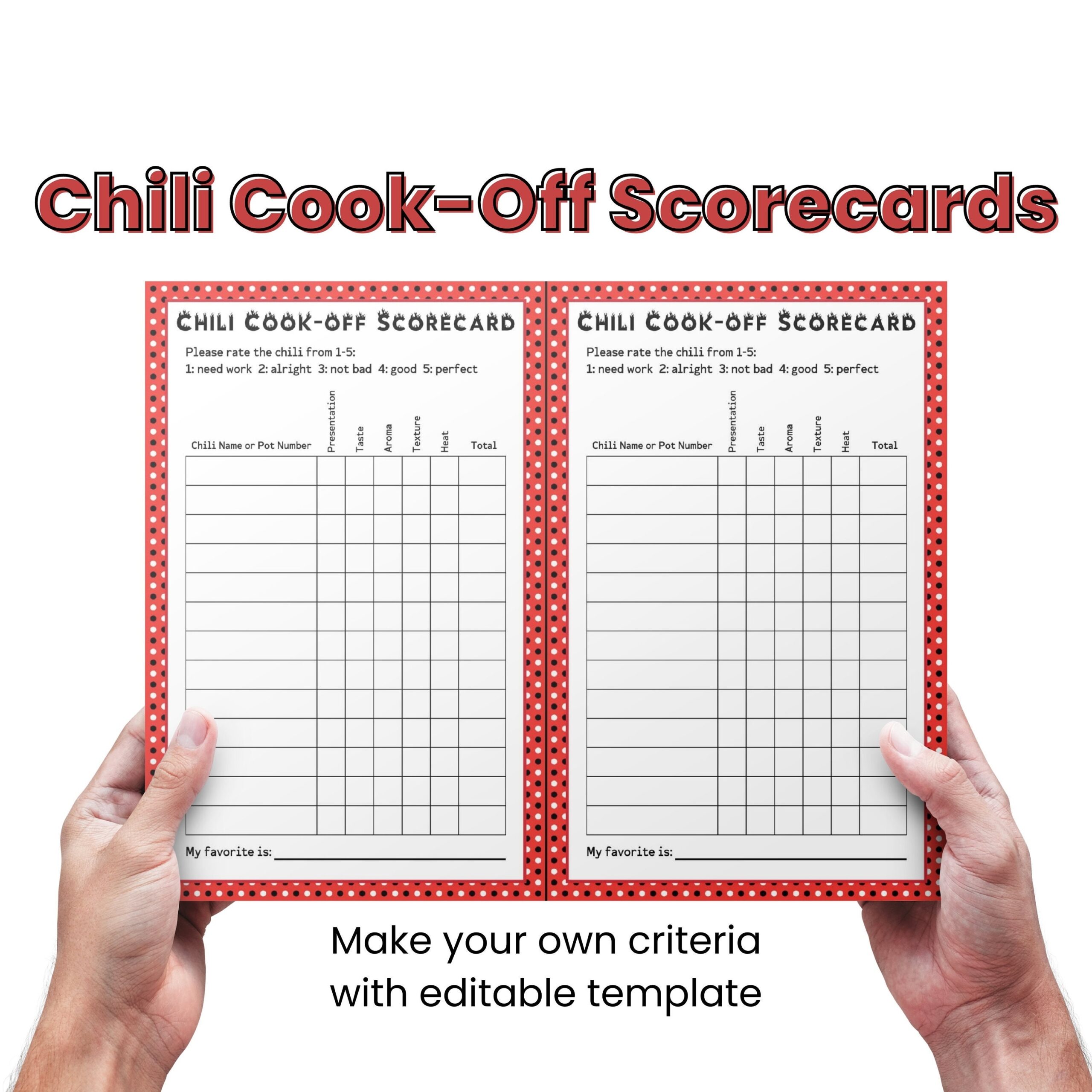 Scoring Template For Judges Etsy Scoring Template For Judges Etsy