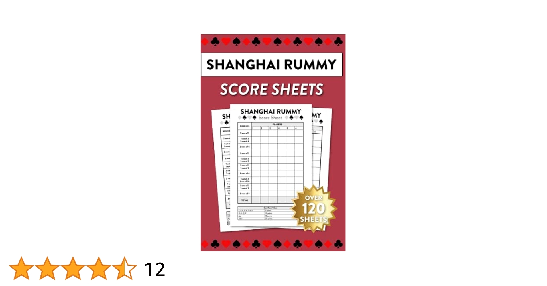 Shanghai Rummy Score Sheets Over 120 Sheets For Shanghai Rummy Card Game Publishing Score Sheetz Amazon Books