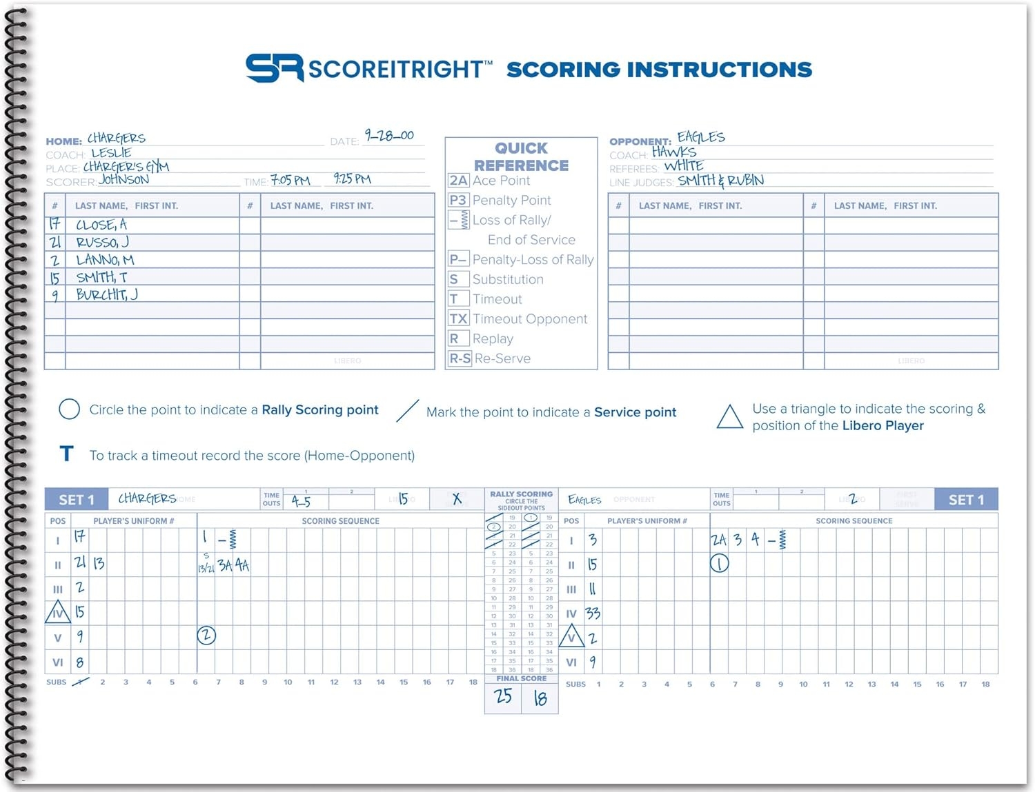 Team Customized Volleyball Scorebook 24 Match Trinidad And Team Customized Volleyball Scorebook 24 Match Trinidad And