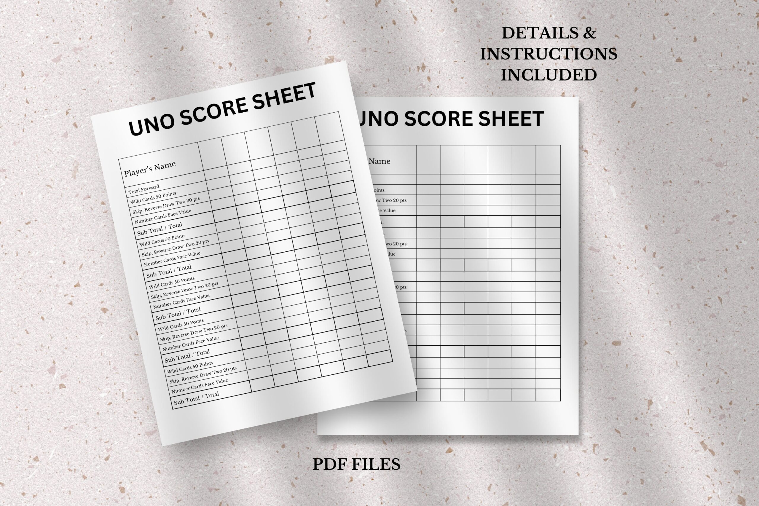 Uno Score Sheet Template Printable Uno Score Card Printable Uno Score Sheet Card Game Score Sheet Printable Uno Rules Uno Card Game Etsy