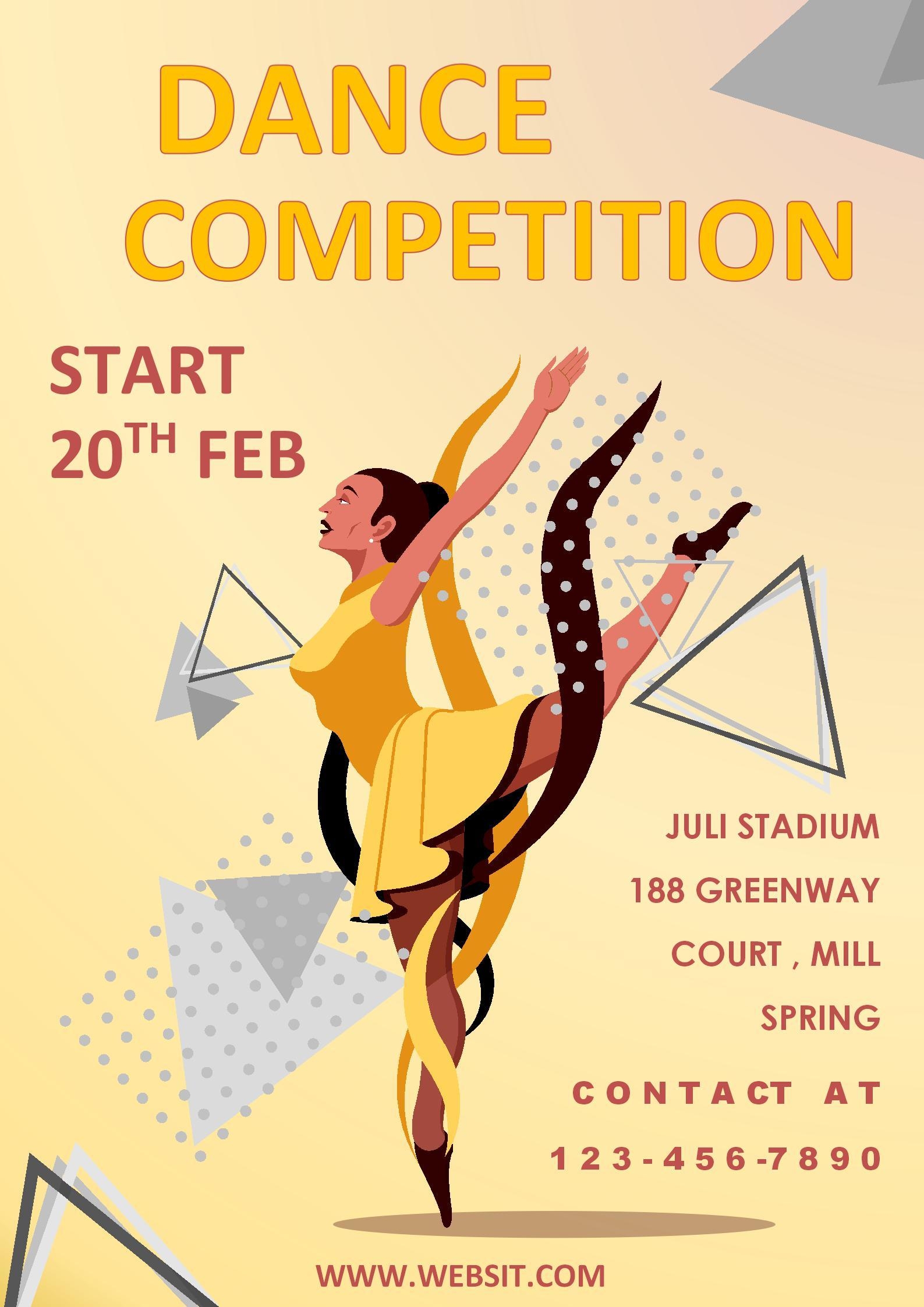 WORD Of Dance Competition Poster docx WPS Free Templates