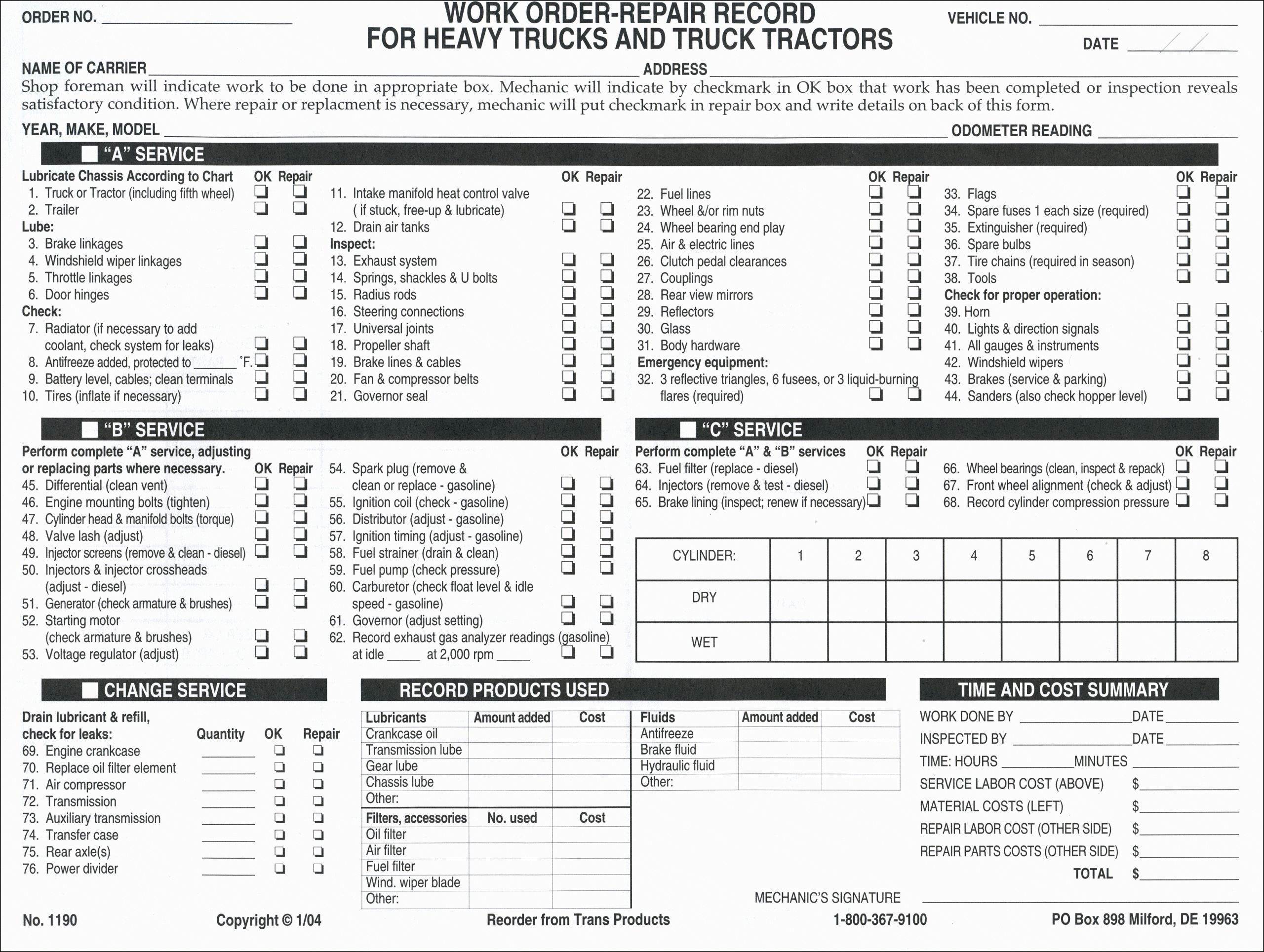 Driver's Test Score Sheet Texas