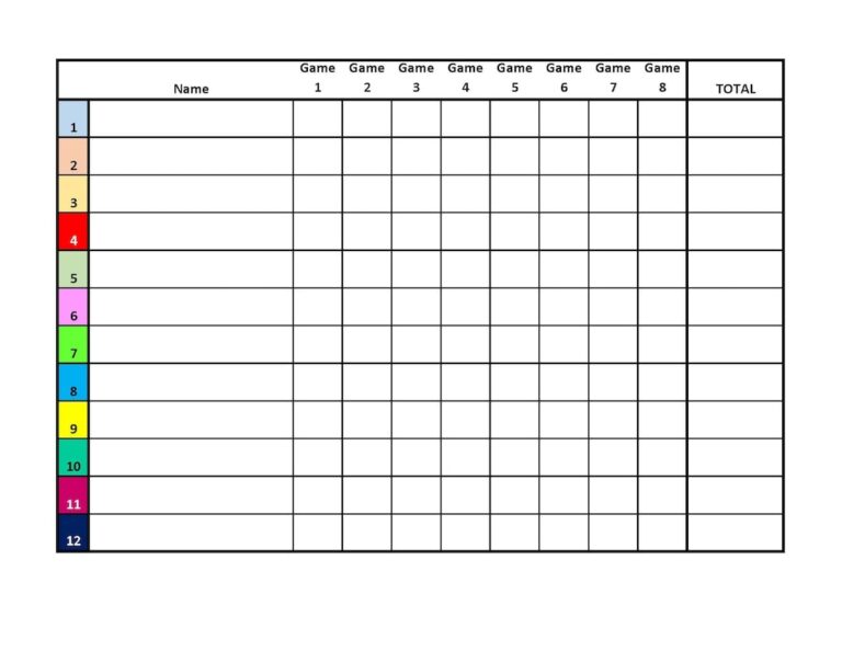 12 player Euchre Tournament Score Sheet And Rotations PDF Printable Color Etsy Australia