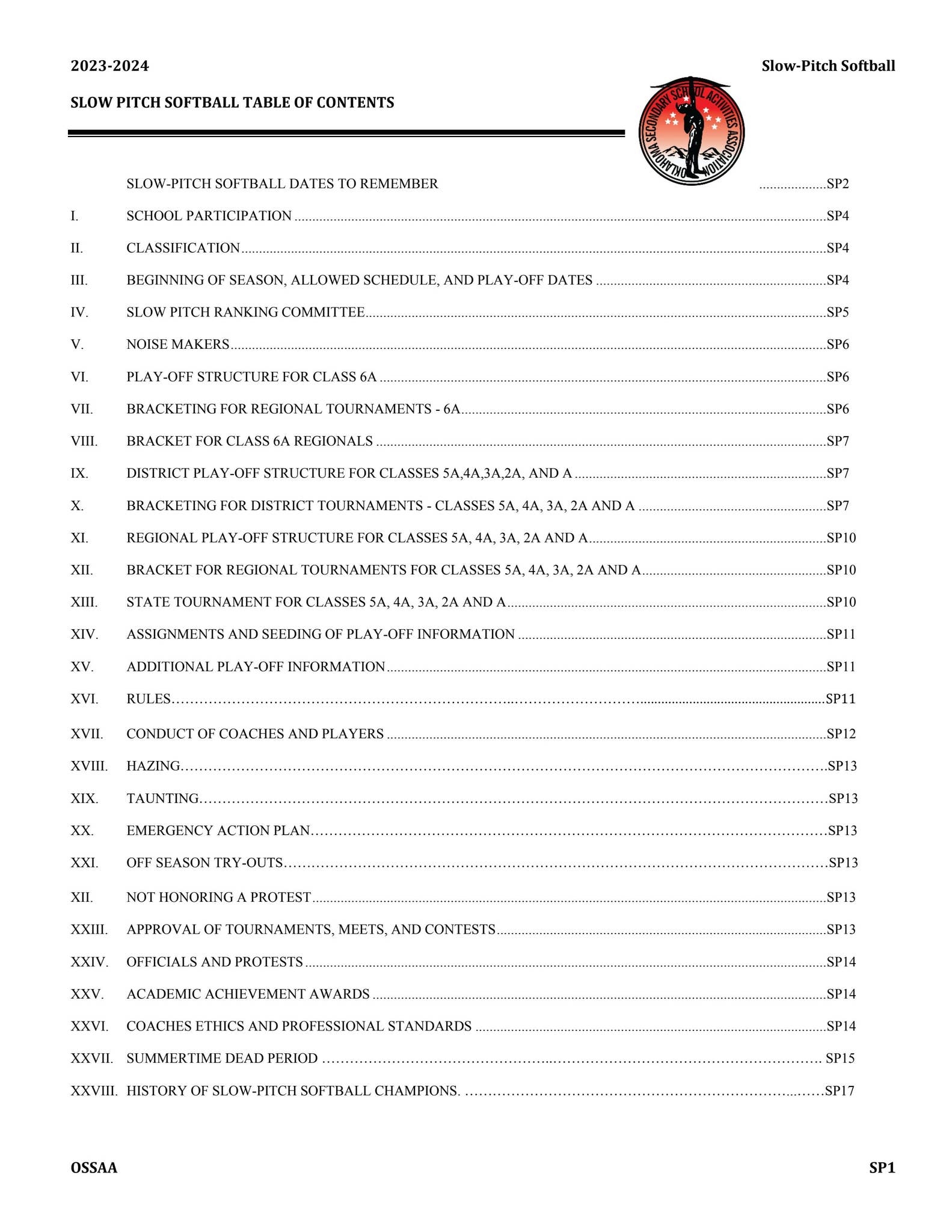 2024 OSSAA Slow Pitch Softball Manual By OSSAA Media Issuu
