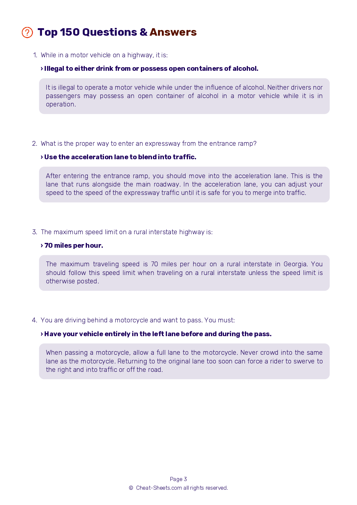 2025 Georgia DMV Permit Test Cheat Sheet 99 Pass Rate 2025 Georgia DMV Permit Test Cheat Sheet 99 Pass Rate