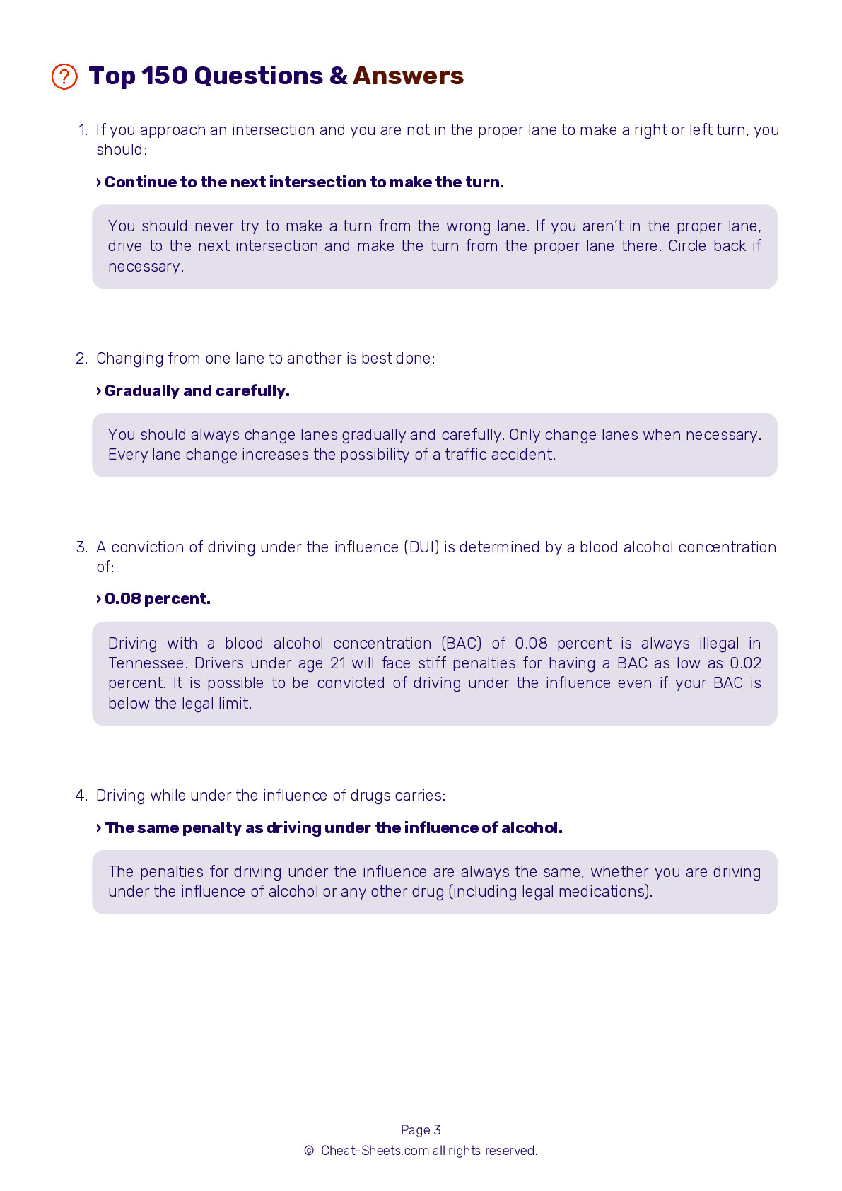 2025 Tennessee DMV Permit Test Cheat Sheet 99 Pass Rate 2025 Tennessee DMV Permit Test Cheat Sheet 99 Pass Rate