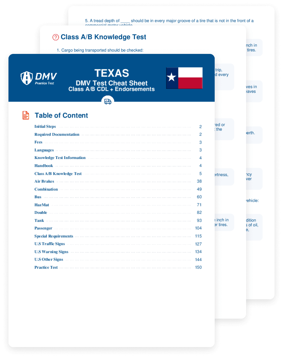 2025 Texas DMV CDL Test Cheat Sheet 99 Pass Rate 2025 Texas DMV CDL Test Cheat Sheet 99 Pass Rate