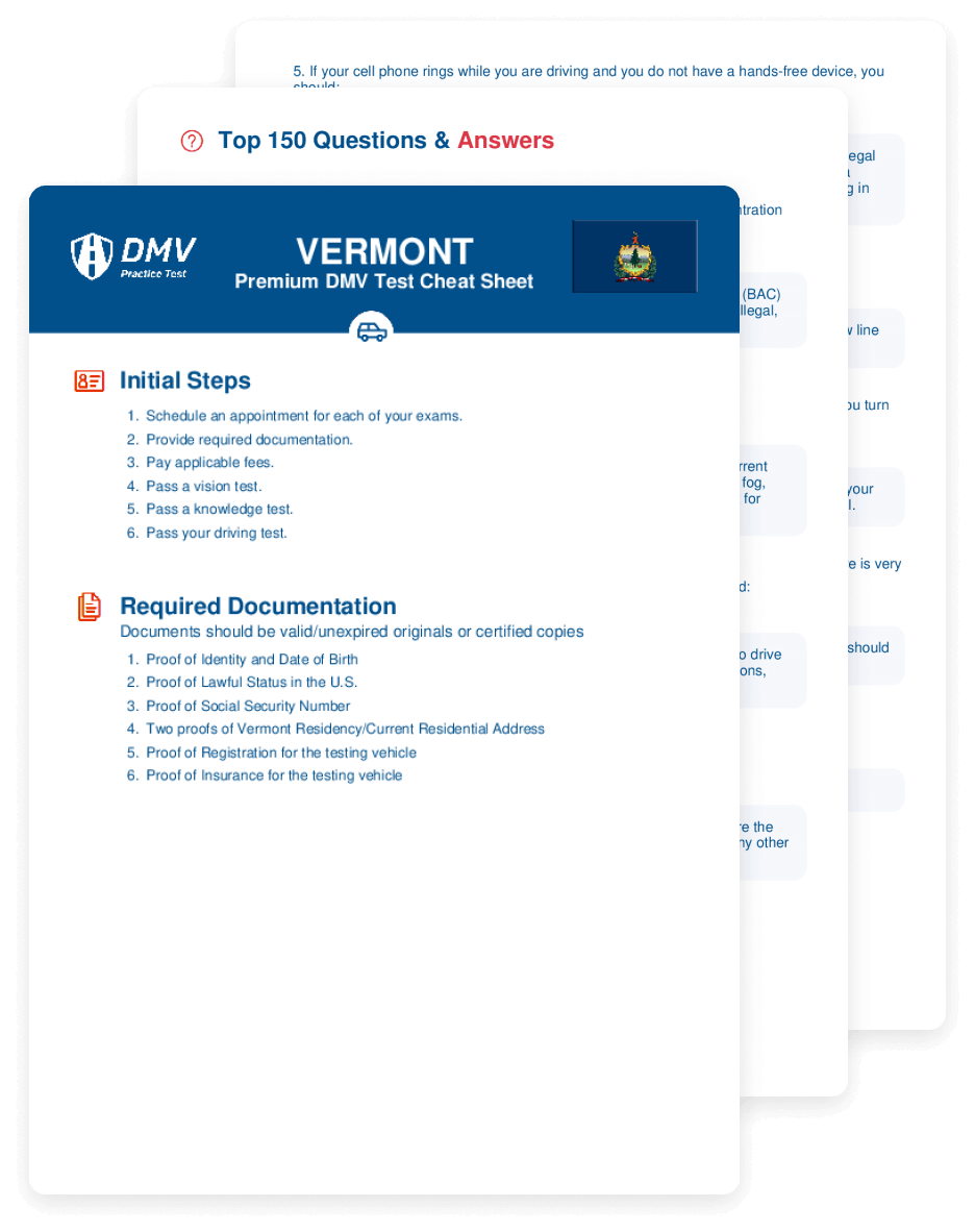 2025 Vermont DMV Test Cheat Sheet 99 Pass Rate 2025 Vermont DMV Test Cheat Sheet 99 Pass Rate