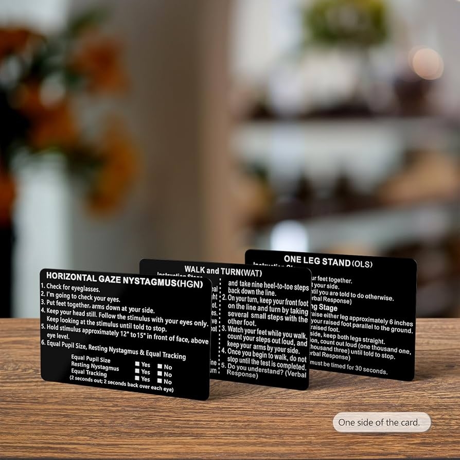 Field Sobriety Test Score Sheet