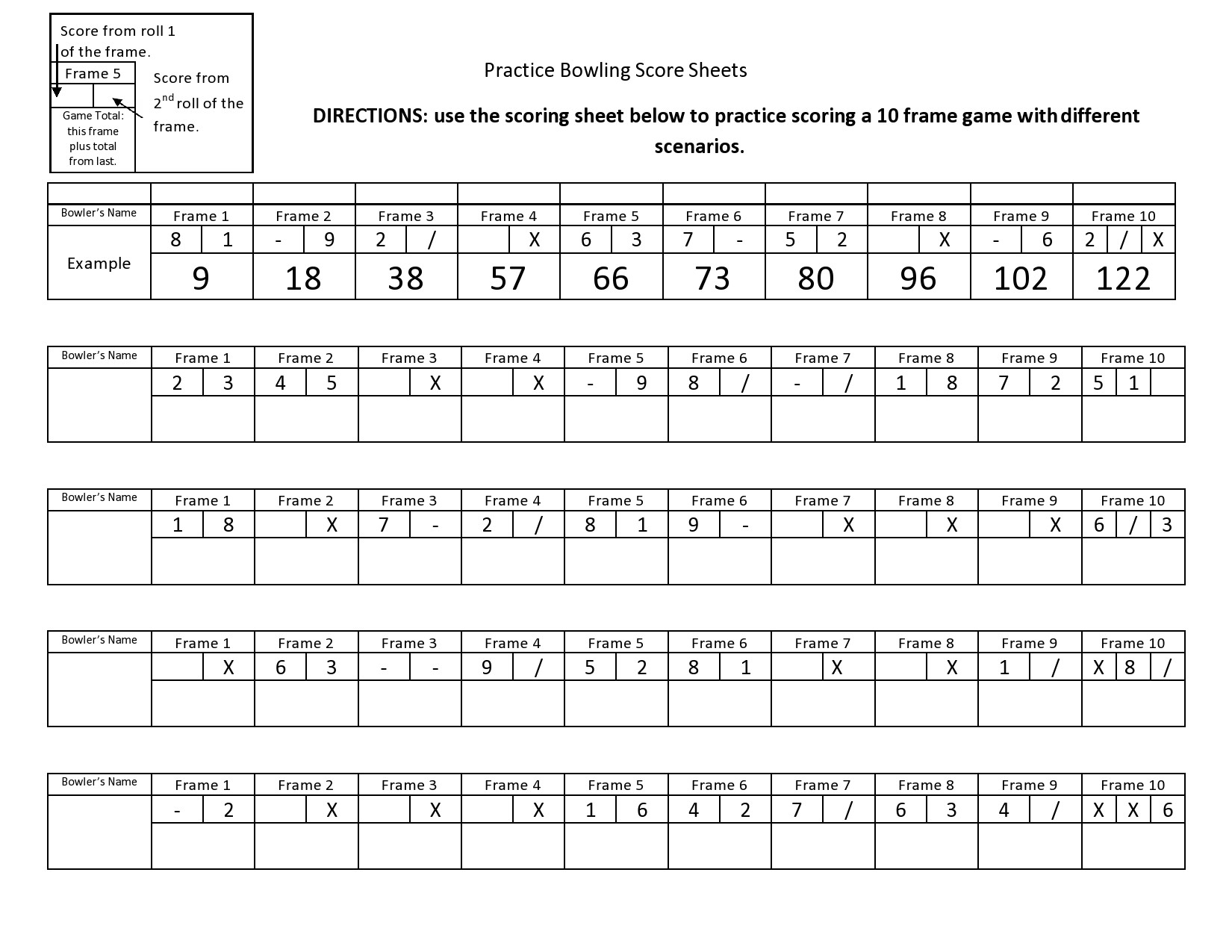 36 Printable Bowling Score Sheet Templates u0026 Examples 36 Printable Bowling Score Sheet Templates u0026 Examples