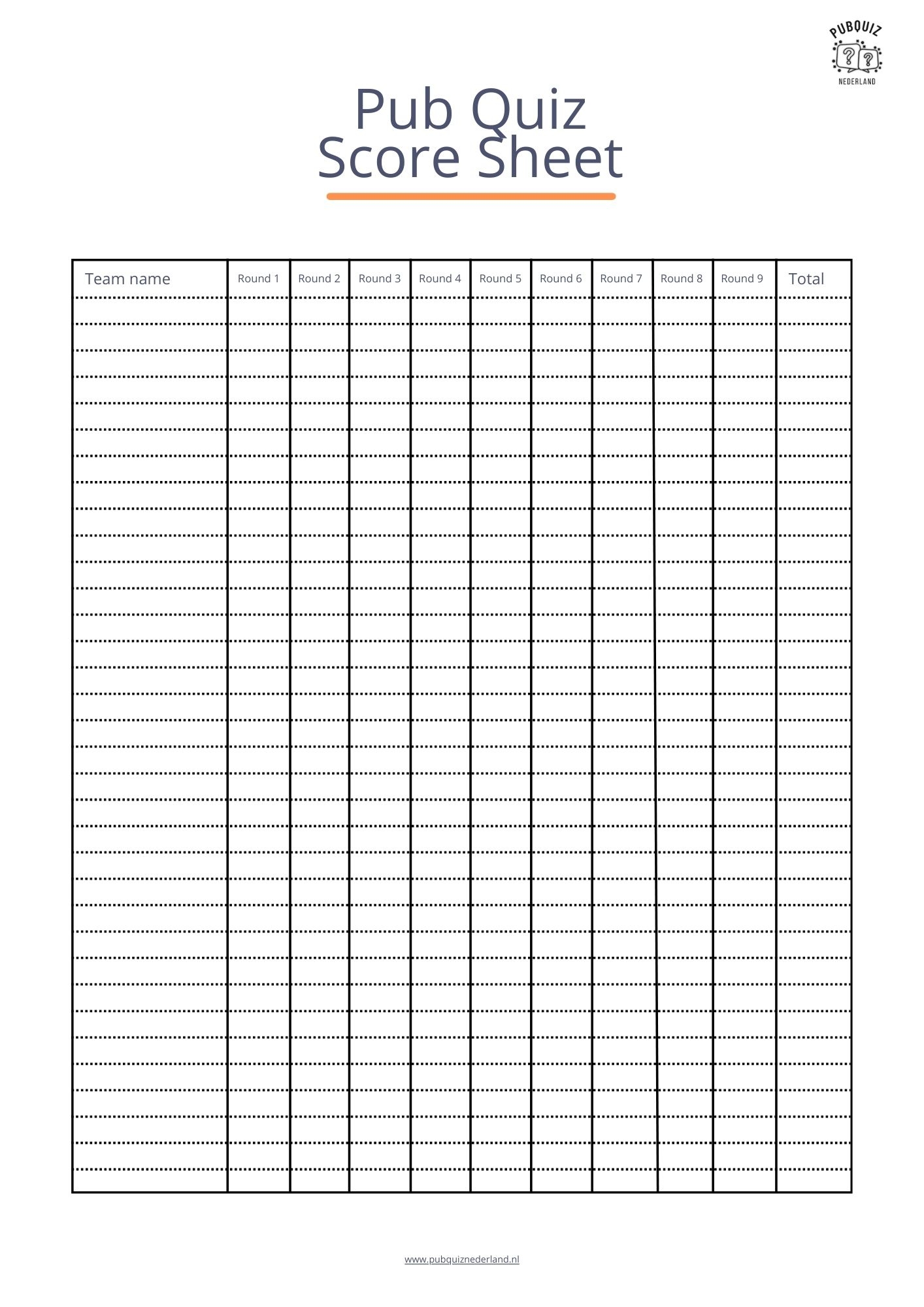 3x Free Pub Quiz Score Sheets Download The PDF