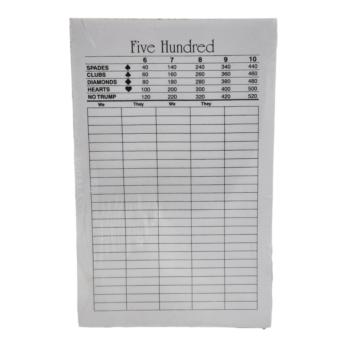 500 Card Game Score Pads Five Hunderd Trick Taking Game Lot Of 4 