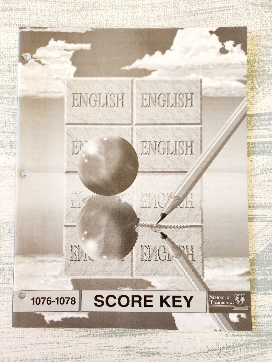 ACE School Of Tomorrow Pace English Score Key 1076 1078 4th Ed 