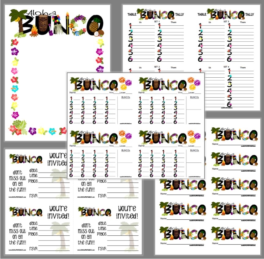 Aloha Bunco Set