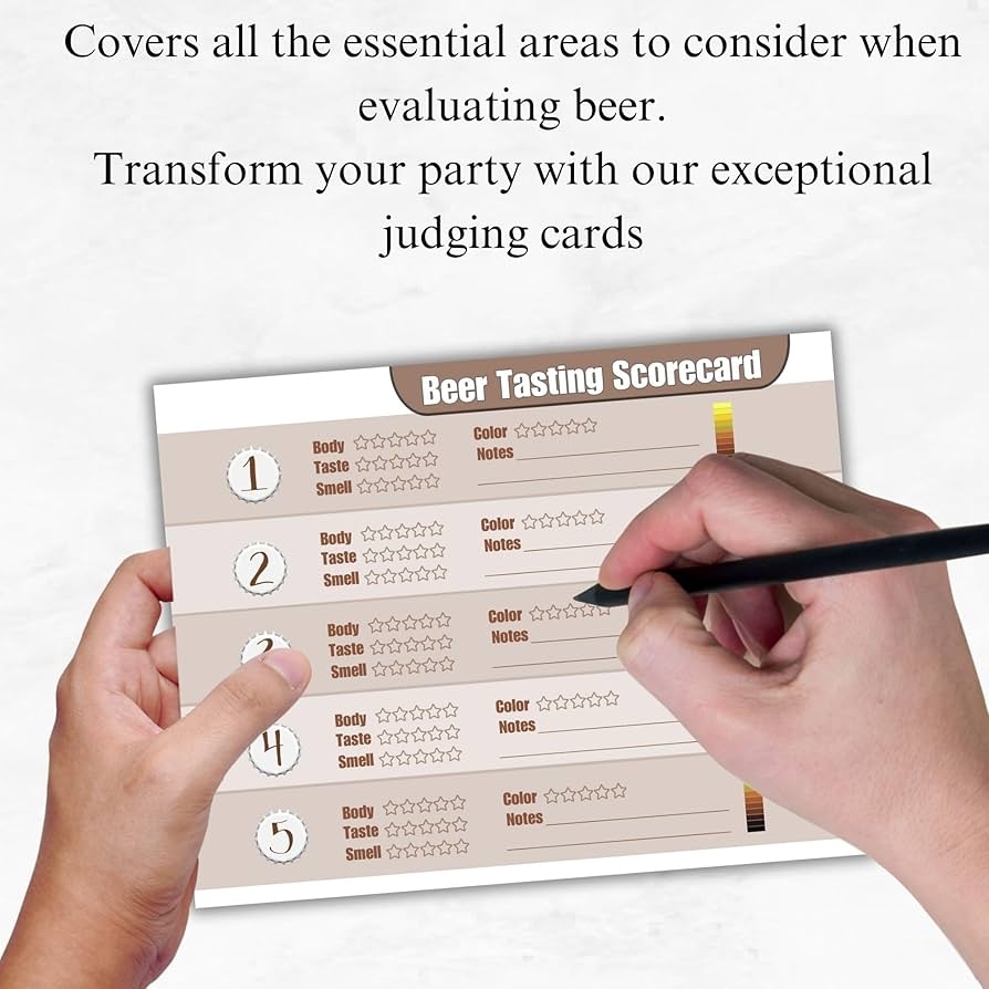 Amazon Beer Tasting Scorecards Beer Tasting Party Supplies Amazon Beer Tasting Scorecards Beer Tasting Party Supplies