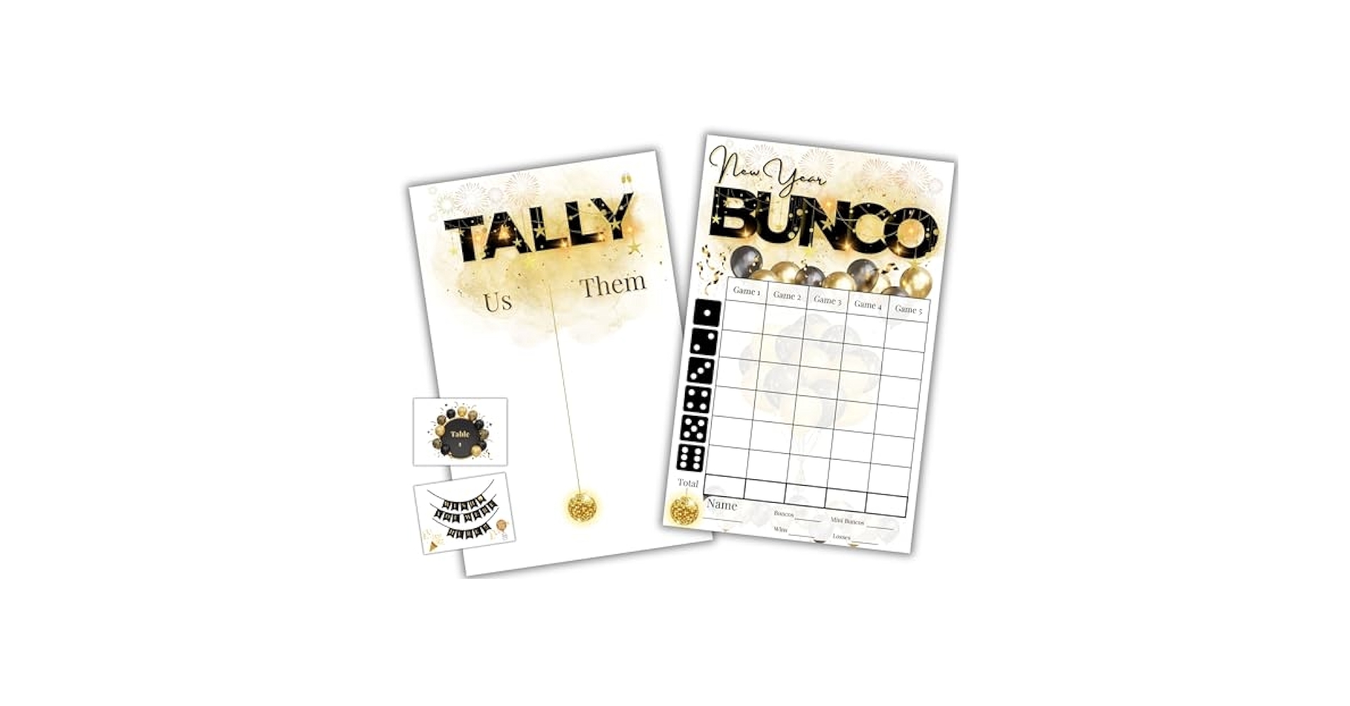Bunco Score Sheets For New Year