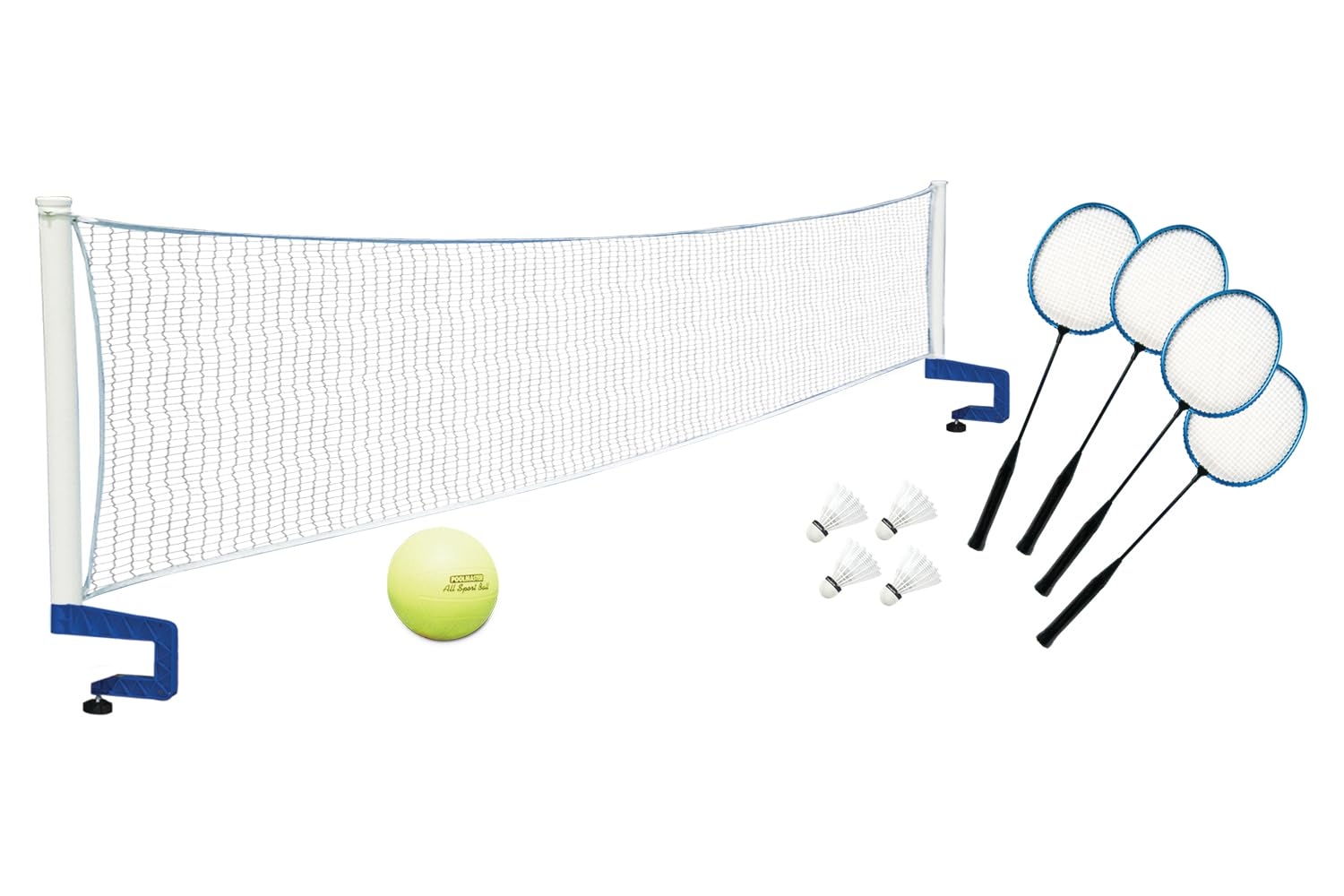 Amazon Poolmaster 72786 Above Ground Pool Water Volleyball And Badminton Pool Game With Bracket Mounts White 16 Feet Toys U0026 Games