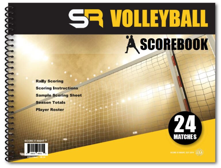Amazon Score It Right Volleyball Scorebook 24 Match Spiral Volleyball Scorebook With Season Totals And Team Roster Sheet Premium Paper Volleyball Score Sheet For Rally Scoring And Detailed Instructions 