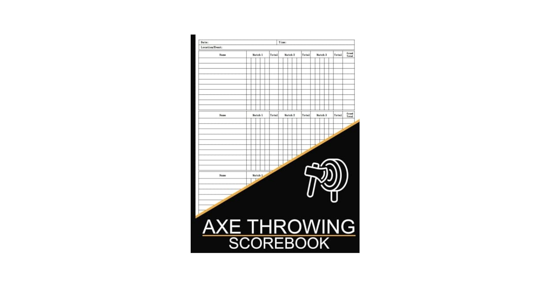 Axe Throwing Scorebook Axe Throwing Score Cards Axe Throwing Score Sheets Axe Throwing Score Keeper Book Great Gift For Axe Throwing Lovers Large 